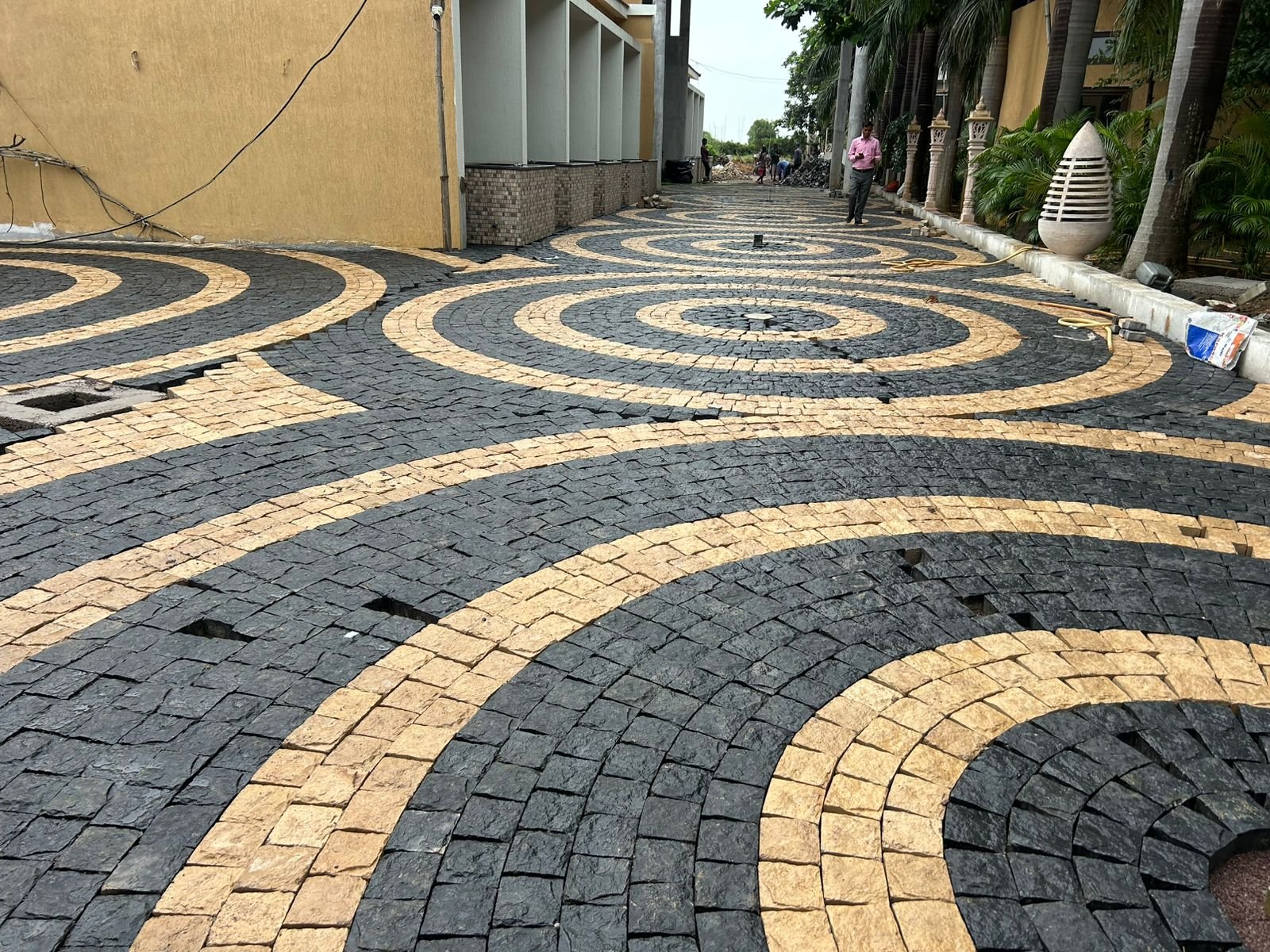 Paver block installation at Vaikunth Resort Raipur by Asian Tiles